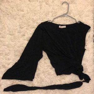 Black formal top.